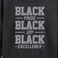 thumbnail image 3 of Instant Message - Black Pride Joy Excellence - Women's Lightweight French Terry Long Sleeve Shirt, 3 of 6
