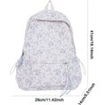 thumbnail image 2 of Yucurem Aesthetic Floral Backpack for Women, Large Capacity Nylon Kawaii Backpack, Multiple Pockets Laptop Backpacks for Shopping Travel Work, 11.42x5.51x16.14inch, 2 of 7
