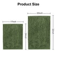 thumbnail image 6 of Tripumer 2 Piece Chenille Bathroom Rug Set Soft Plush Shower Mats Soft Plush Absorbent Shag for Shower Floor Dark Olive Green, 6 of 7
