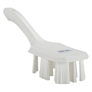 Vikan UST Short Handle Scrubbing Brush- Stiff - White (4 Units)