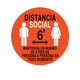 thumbnail image 5 of Calcomanía De Suelo Con Distancia De Seguridad Para Evitar Epidemias, Pegatinas De Grafiti De Pvc Creativas Autoadhesivas Inevent HA023021-00, 5 of 7