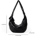 thumbnail image 5 of CoCoMangos PU Leather Crescent Bag for Women Hobo Shoulder Bag Half Moon Crossbody Bag Knotted Dumpling Bag Croissant Sling Bag, 5 of 7