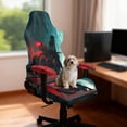 thumbnail image 2 of SCRAWLGOD Cyberpunk Style People Motorcycle Pattern 4 PCS Gaming Chair Covers Slipcovers Non-Slip Game Chair Cover with Armrest Covers Universal Rotating Gaming Armchair Protector, 2 of 7
