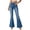 Light Blue, variant on Rexolia Women's High Waisted Flare Jeans Bell Bottom Stretchy Denim Black L