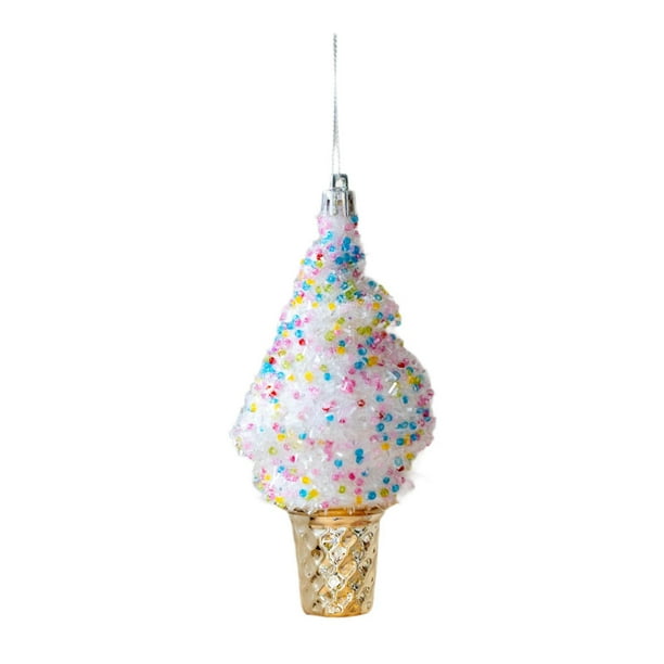 Adornos navideños Decoración para de Navidad Adorno colgante para de Navidad, invierno, año Nuevo, festival, suministros para fiestas Helado