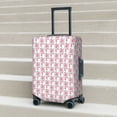 thumbnail image 2 of Lsque Flamingo On Checkered Printed Luggage Cover, Travel Luggage Protector,Scratch and Dirt Resistant, Fits 18-32 Inch Luggage - X-Large, 2 of 9