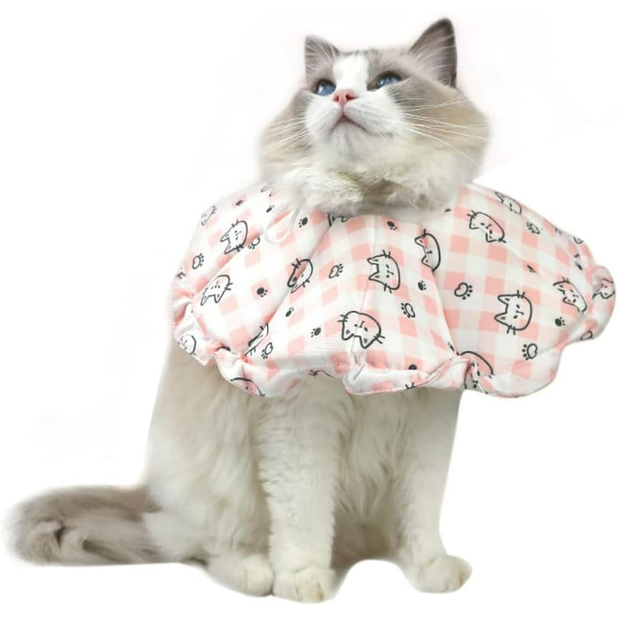 Adjustable Anti Licking Cat Collar Soft Cat Collar Adjustable Protective Collar for Cats After Surgery and Injury Best Neck Circumference is 12 25cm