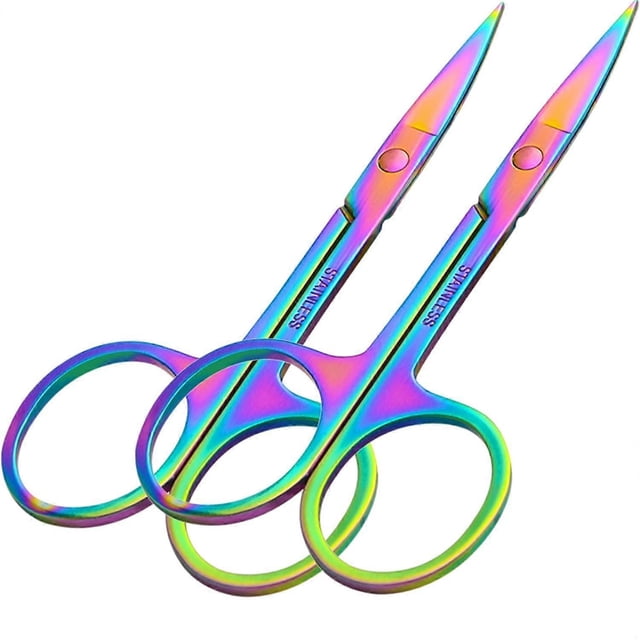 Juego de tijeras para uñas de acero inoxidable con hoja curva para manicura, pedicura y cuidado de uñas gruesas de los pies.