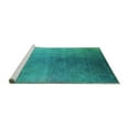 thumbnail image 2 of Ahgly Company Machine Washable Indoor Rectangle Oriental Turquoise Blue Industrial Area Rugs, 5' x 8', 2 of 4