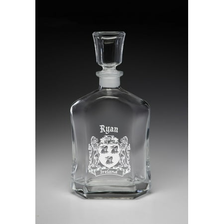 

Ryan Irish Coat of Arms Whiskey Decanter (Sand Etched)