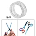 thumbnail image 3 of 5 uds tijeras de silicona anillos de , anillos protectores, inserciones de empuñaduras suaves para tijeras de mascotas, aseo, corte de cabellero, , Blanco Baoblaze Tijeras Anillos De Dedo, 3 of 7