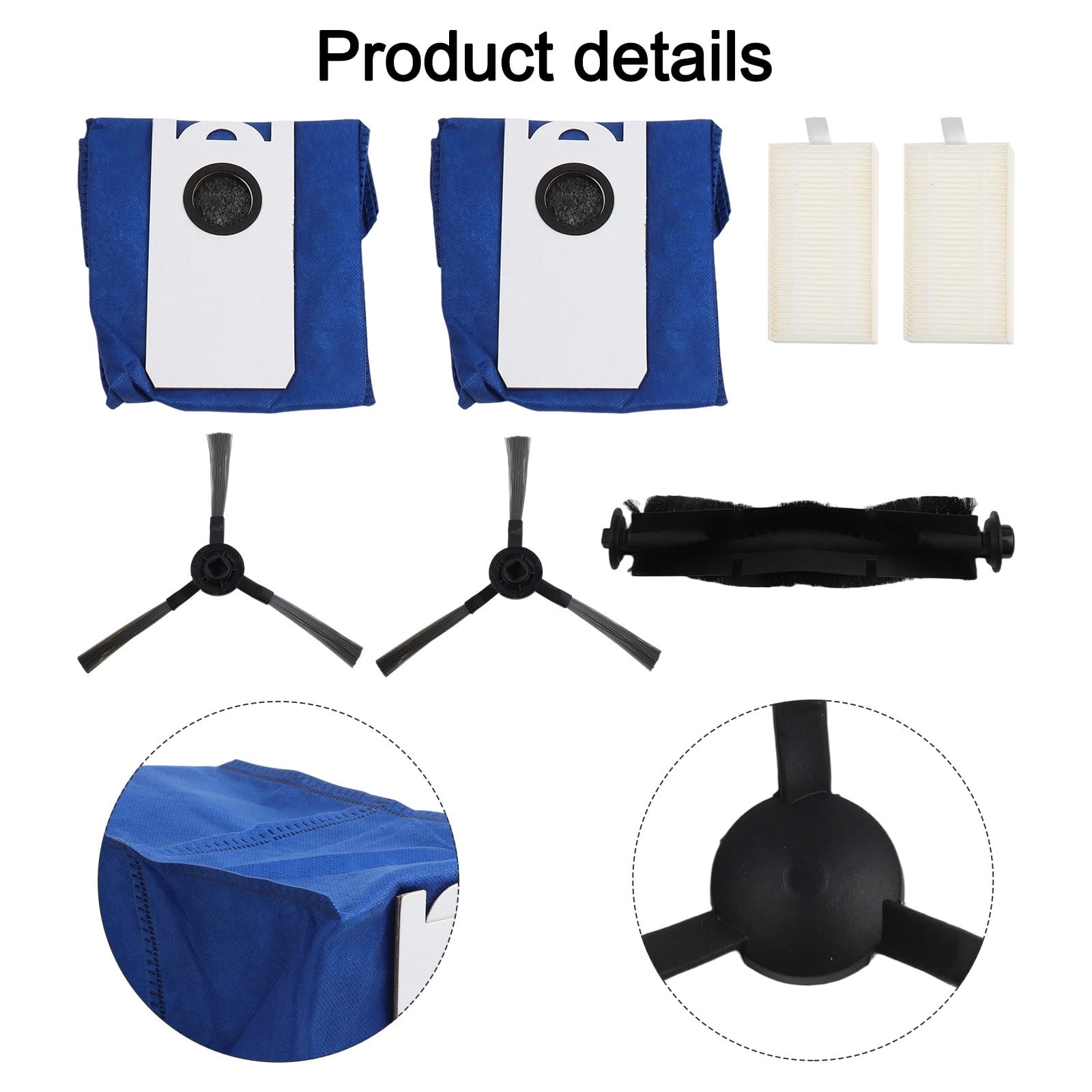for bObsweep For Dustin Robot Vacuum Cleaner Parts Brush Filter Bag Kit