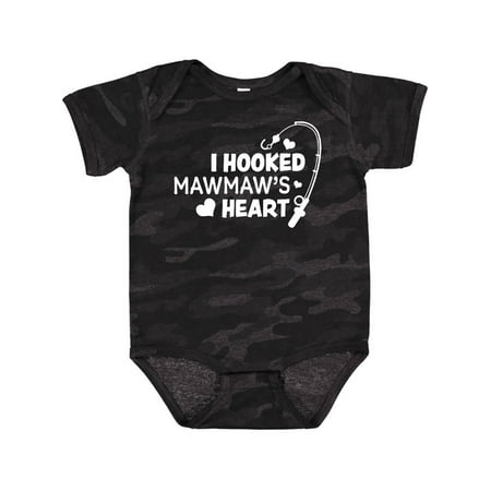 

Inktastic I Hooked Mawmaw s Heart with Fishing Rod Gift Baby Boy or Baby Girl Bodysuit