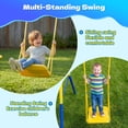 thumbnail image 5 of Swing Sets 6 Kids Play,Fashionsport Outfitters Heavy-Duty Outdoor Metal Swing sets for Backyard,Playground,Outside Toys with Saucer Swing,Wave Slide,Glider,Standing Swing for Aged 3-12, 5 of 9