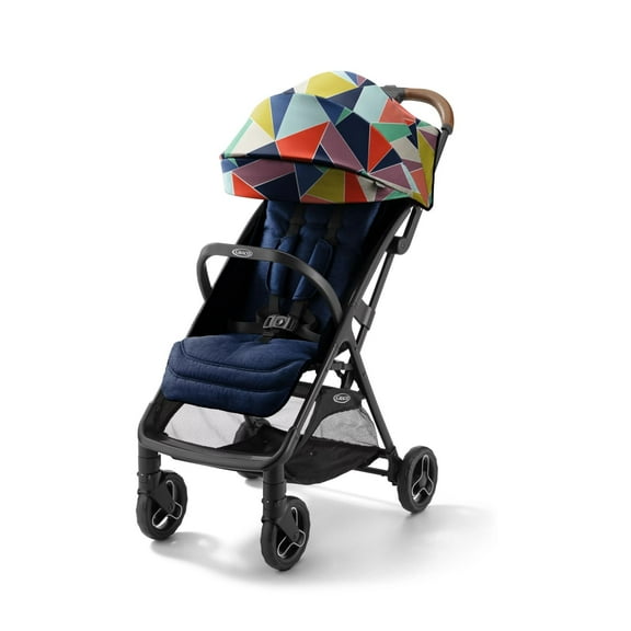 Open Box Graco Ready2Jet Compact Stroller, Geo Pop, Navy