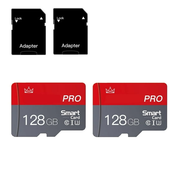 2PACS MEMORY CARD 128GB TF Card with Adapter