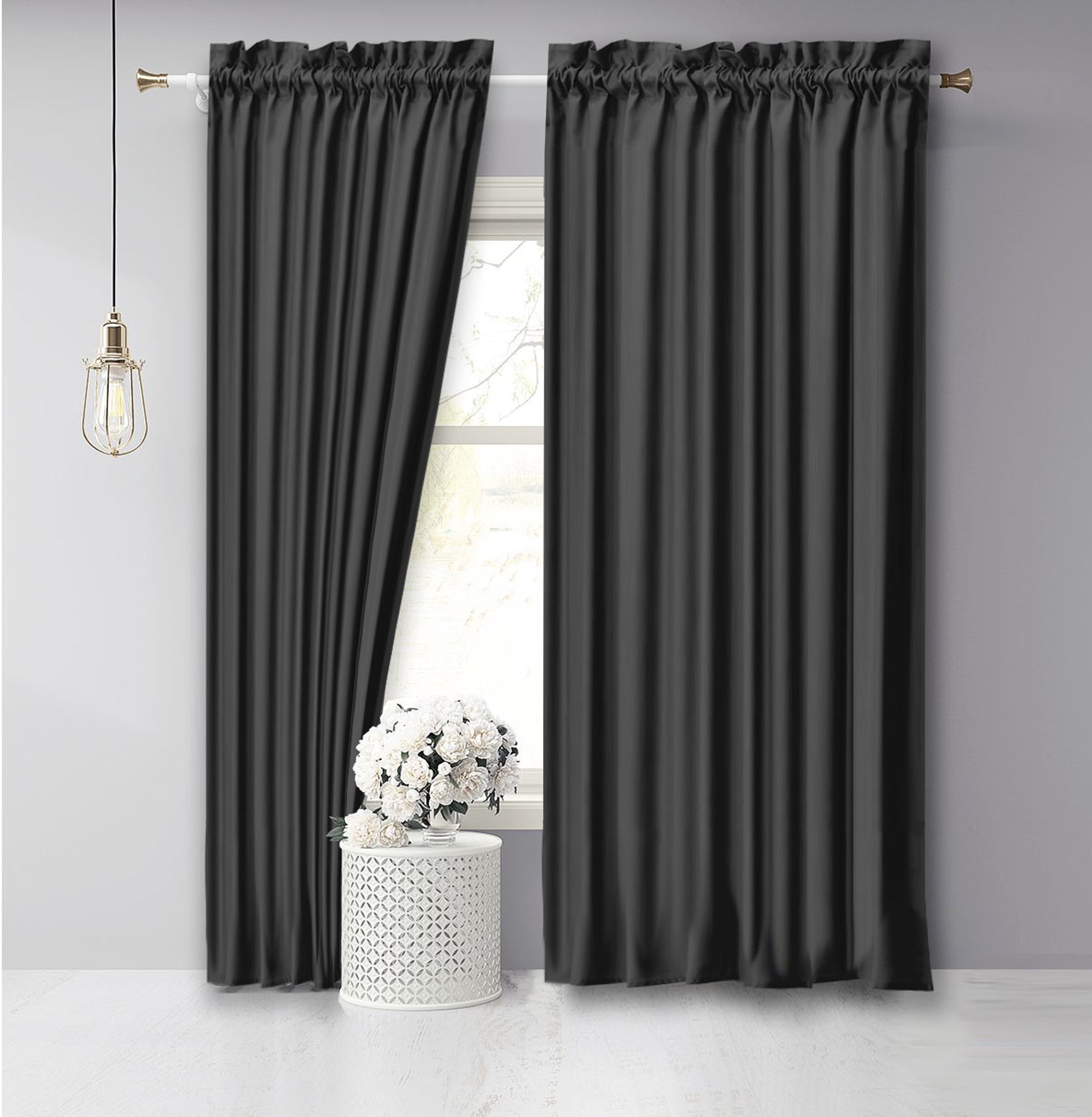 Vargottam Cotton Slub Medium Gray Curtains 46 Inch Window Curtain 2