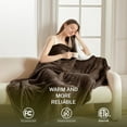 thumbnail image 2 of Heat Blanket \uDx\uD Throw Soft Flannel & Sherpa Reversible Electric Blanket with Heat Settings Timer Setting and Hours Auto-Shut Off, 2 of 7
