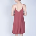 thumbnail image 2 of Defitshape Women's Bamboo Nightgown Sleepwear Cotton Cami Loungewear Plus Size Night Dress Soft Sleeveless Short Summer Camisole Pj Pajama Sleep Dress Red 1X, 2 of 5