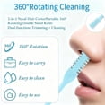 thumbnail image 2 of Nose Hair Trimmer 2-in-1,2026 New Double Sided Trimmer.Portable 360° Rotating Manual Nasal Cutter for Men and Women, Remover Home Travel Essentials, 2 of 6
