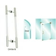 thumbnail image 2 of CRL CA18X18PS Polished Stainless 24-1/2" Overall Length Glass Mounted Ladder Style Pull Handle with Acrylic Semi-Inserts, 2 of 4