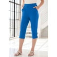 thumbnail image 4 of Roaman's Women's Plus Size Soft Knit Relaxed Pull-On Capri Pant, 4 of 6