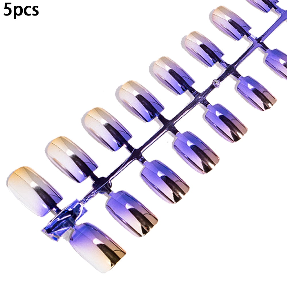 Long Press Nails Ballerina Fake Nails Glitter Glossy Full Coverage ABS Nail Stickers for Nail Art Women Girls