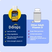 Ddrops Adult Liquid Vitamin D3 Drops, 2000 IU Per Drop, 0.17 fl oz