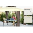thumbnail image 3 of 10'x10' Gazebo Outdoor Canopy Tent with Curtains and Shelter for Patio,Beige, 3 of 7