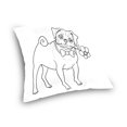 thumbnail image 2 of EREHome Housse de Coussin Vintage 20x20 Pouces Pug Throw, 2 of 4