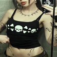 thumbnail image 3 of Grunge Skull Print Women‘s Punk Tank Tops, 3 of 7