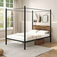 thumbnail image 4 of Gymax Full Size 4-Post Canopy Bed Frame Rustproof Metal Noise-free with Foot Pads, 4 of 10