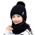 thumbnail image 1 of Qarigey Gorro de punto, cálido y elegante, esencial para invierno, varios colores, sombreros para mujer, gorros de invierno, gorro Sombreros negro, 1 of 6