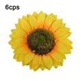 thumbnail image 1 of Cabeza de girasol artificial Simulación de cabezas de flores Ramo de fiesta de boda Accesorios de bricolaje, 6 piezas, Amarillo, 26 cm Advancent HA7119-01B, 1 of 6