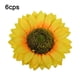 thumbnail image 1 of Cabeza de girasol artificial Simulación de cabezas de flores Ramo de fiesta de boda Accesorios de bricolaje, 6 piezas, Amarillo, 26 cm sidaley HA7119-01B, 1 of 6