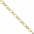 thumbnail image 2 of 10K Yellow Gold Jbsp's Polished And Textured Link Bracelet (7.5 X 12) Made In Turkey 10lf508-7.5, 2 of 5