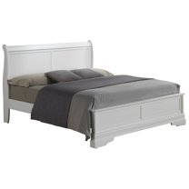 Glory Furniture Louis Phillipe King Bed in White Color
