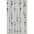 thumbnail image 1 of Unique Loom Moderne Collection Sculptée Abstrait Transitionnel Tapis d'Intérieur et d'Extérieur, 5 x 8 Pieds, Gris/ivoire, 1 of 2