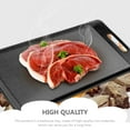 thumbnail image 2 of 1Set Grill Pan for Indoor Cooking Iron Barbecue Plate with Even Heating Black, 2 of 7