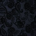 thumbnail image 3 of Zelouf Cassidy Floral Paisley Flocked Ity  , Sewing, DIY, Crafts Fabric by the Yard, Navy/black, 10 Yard, 3 of 3