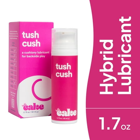 Hello Cake Tush Cush Hybrid Blend Lube, Unflavored Personal Lubricant for Backside Play, 1.7 fl oz