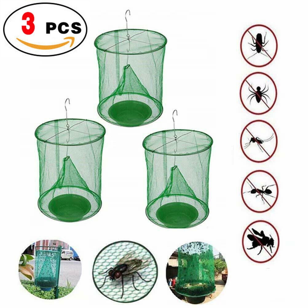 3 x The Ranch Fly Trap Outdoor Fly Trap Killer Bug Cage Net Perfect For Horses
