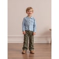 thumbnail image 6 of BemeyourBBs Toddler Baby Boys Button Down Up Shirt Kids Dress Shirts Cotton Solid Spring Fall Winter Clothes Casual Long Sleeve Shirt With Chest Pockets, 6 of 9