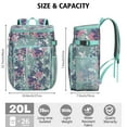 thumbnail image 3 of Travel Cooler Bag - Pioneer Flower Floral Print Pattern Camping Beer Cooler Backpack with Bottle Opener- Waterproof Insulated Picnic Backpacks - Cooler Bag for Beach, 3 of 6