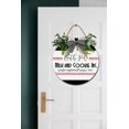 thumbnail image 2 of Milk & Cookie Sign Front for Door Decoration, 11 in Round Wood Wreaths Wall Hanging Outdoor, Farmhouse, Porch, for Spring Summer Fall All Seasons Holiday Christmas, 2 of 5
