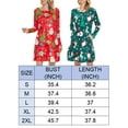 thumbnail image 4 of LAVA Christmas Swing Dresses for Girl Women Plus Size Long Sleeve T Shirt Dresses with Pockets Green XL, 4 of 9