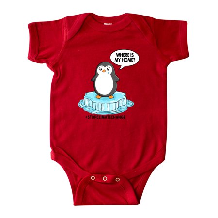 

Inktastic Stop Climate Change Where is My Home with Baby Penguin Gift Baby Boy or Baby Girl Bodysuit