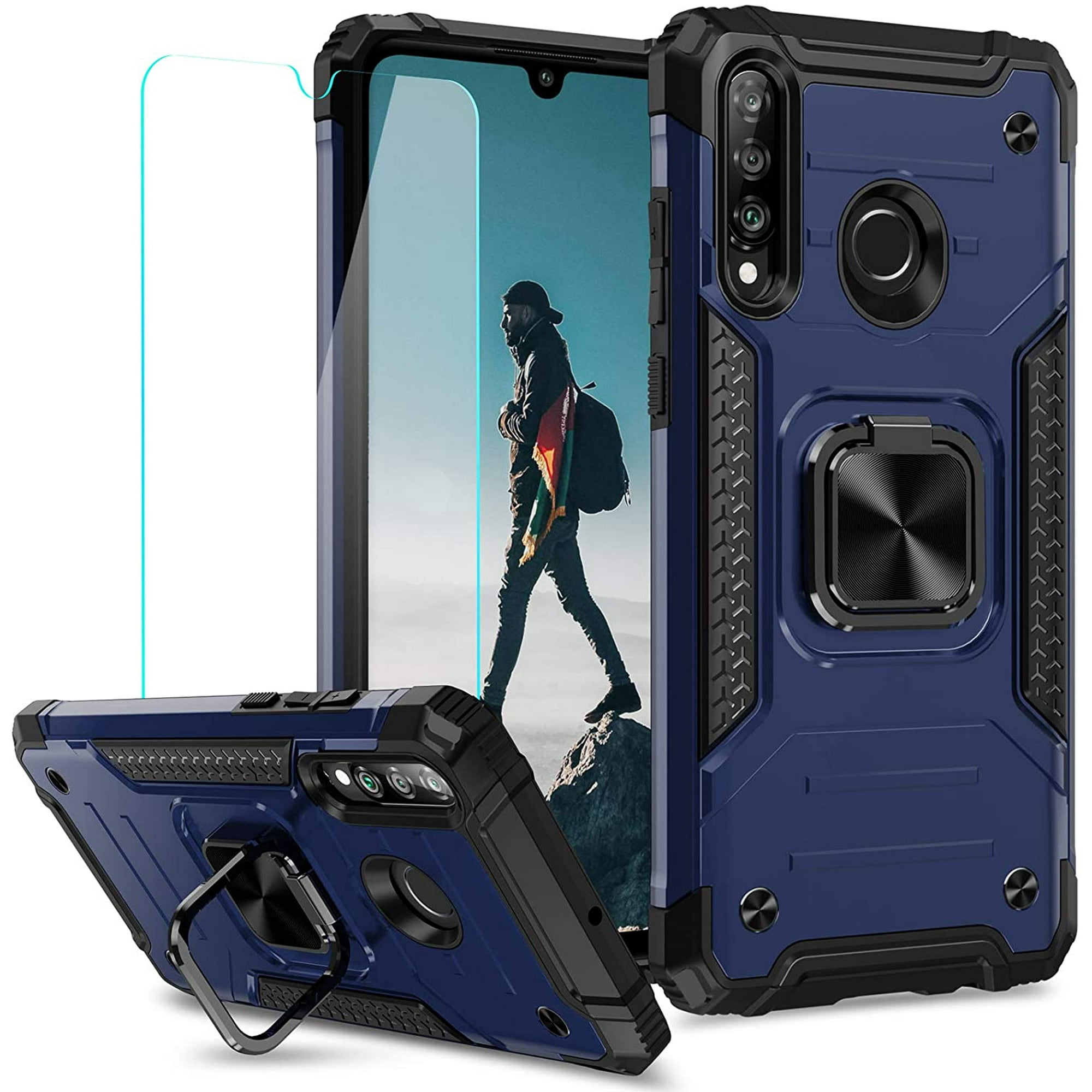 for Huawei P30 Lite Case with Screen Protector,Armor Cover