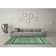 thumbnail image 3 of Ahgly Company Indoor Rectangle Abstract Light Blue Modern Area Rugs, 7' x 9', 3 of 4