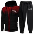 thumbnail image 2 of Conjunto de chándal de moda para hombre, sudadera con capucha y cremallera con estampado de lunares redondos, pantalones deportivos para correr, ropa de tendencia para otoño e invierno, 2 of 4